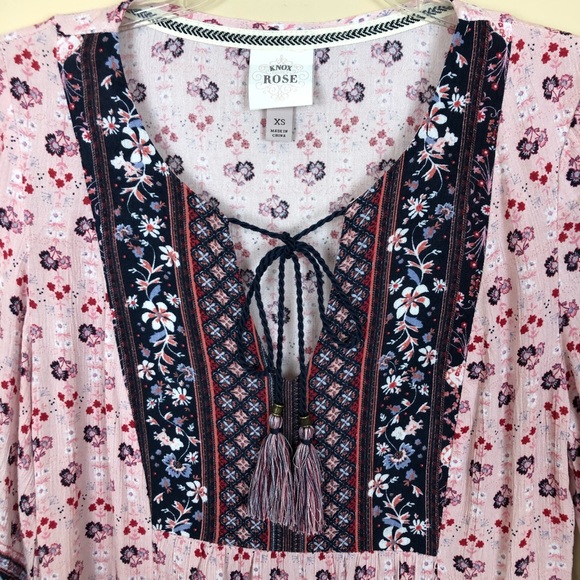 NWOT - Daydream Believing Pink Navy Boho - Picture 2 of 4